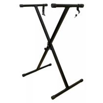 Suporte Teclado Musical Universal X-Stand Dobrável 7 Níveis de Altura Preto 15Kg