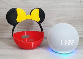 Suporte Tema Mickey ou Minnie para Alexa Echo Dot 4