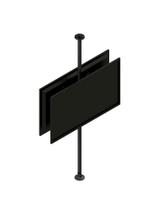 Suporte teto ao móvel para 2 TVs, monitores 10" a 55"