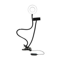 Suporte tipo Ring Light ajustável com Clip Fixador USB - AC369 - Multilaser