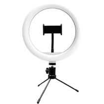 Suporte tipo ring light livestream 10 pol. com tripé ajustável usb ac370 - MULTILASER