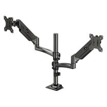 Suporte Tipo Torre Multiarticulado de Mesa ELG, 17" A 35", com Pistao a Gás, Ergonômico, Preto - FH160l