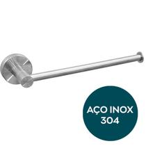 Suporte Toalha de Rosto Inox Escovado Lavabo Porta Toalheiro Reto Suporte Toalha Banheiro de Parede Aço Inox 304 Fosco Porta Toalha de Mão e Rosto