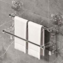 Suporte Toalhas Adesivo De Alto Padrão Com Design E Barras Duplas Ideal Para Organização Do Banheiro Suporte Toalhas Adesivo De Alto Padrão Com Design E Barras Duplas Ideal Para Organização Do Banheiro