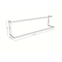 Suporte Toalheiro Parede Porta Toalha Duplo 60Cm Preto