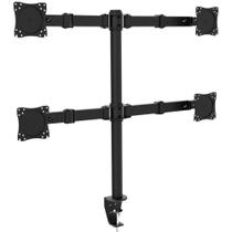 Suporte Torre ELG Multiarticulado de Mesa para 4 Monitores de 14 a 27, com Ajuste de Altura, Até 5kg, Preto - F50X4 Suporte Torre ELG Multiarticulado de Mesa para 4 Monitores de 14 a 27, com Ajuste de Altura, Até 5kg, Preto - F50X4