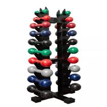 Suporte Torre para 20 Halteres Chão + Halteres