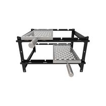 Suporte Tradicional Black para 4 Espetos + 2 Grelhas Moeda