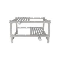 Suporte Tradicional Inox para 4 Espetos + 2 Grelhas Argentinas