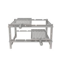 Suporte Tradicional Inox para 4 Espetos + 2 Grelhas Moeda