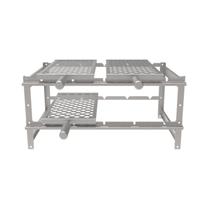 Suporte Tradicional Inox para 5 Espetos + 3 Grelhas Moeda