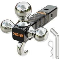 Suporte tri-Ball para engate de reboque com gancho e pino 10.000 libras Suporte tri-Ball para engate de reboque com gancho e pino 10.000 libras