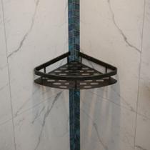 Suporte Triangular Prateleira de Canto Alumínio Utensílios Banheiro Vazado 22x28 Fixação Dupla Suporte Triangular Prateleira de Canto Alumínio Utensílios Banheiro Vazado 22x28 Fixação Dupla