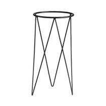 Suporte Tripé de Chão para Vaso Aço 60cm Grande Jardinagem Preto nv517p