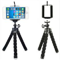 Suporte TRIPE Flexivel Para Camera E Celular Emborrachado Preto M