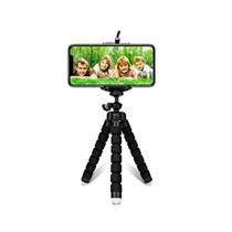 Suporte Tripé Flexível Para Celular Smartphone Selfie Auto Retrato Gravação Home Office Reunião Portátil