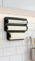 Suporte Triplo de Parede para Rolos de Cozinha Suporte Triplo de Parede para Rolos de Cozinha