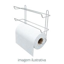 Suporte Triplo de Rolos para Parede Prata - Stolf Suporte Triplo de Rolos para Parede Prata - Stolf