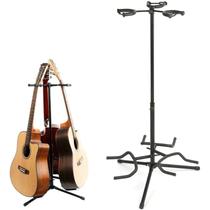 Suporte Triplo p/ 3 Violão/Guitarra/Baixo Preto 7Kg