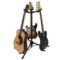 Suporte Triplo Para 3 Violão Guitarra Baixo Viola Preto Suporte Triplo Para 3 Violão Guitarra Baixo Viola Preto