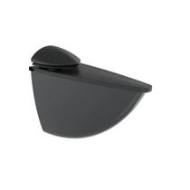 Suporte Tucano Médio para Prateleiras de Madeira ou Vidro Preto Base Componentes