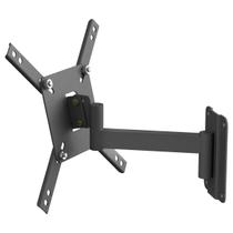 SUPORTE TV 10 a 42 VESA 200X200 ARTICULADO 3 MOVIMENTOS PRETO PAREDE