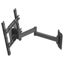 SUPORTE TV 10 a 56 VESA 400X400 4 MOVIMENTOS ARTICULADO PAREDE PRETO