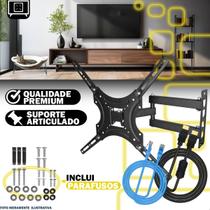 Suporte TV 32 55 Polegadas Retrátil Ajustável Móvel Articulado Cabo HDMI E Cabo De Red