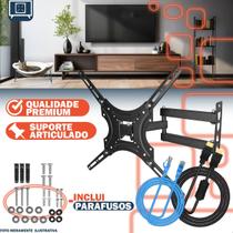 Suporte TV 32 Á 55 Polegadas Triarticulado Ajustável Smart TV + Cabo HDMI Ultra HD E Rede RJ45 Suporte TV 32 Á 55 Polegadas Triarticulado Ajustável Smart TV + Cabo HDMI Ultra HD E Rede RJ45
