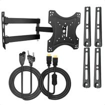 Suporte TV Articulado 14 a 55 Polegadas + Cabo HDMI 2m + Cabo De Força Tipo Oitinho Suporte TV Articulado 14 a 55 Polegadas + Cabo HDMI 2m + Cabo De Força Tipo Oitinho