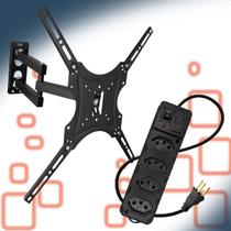 Suporte TV Articulado 1455 Até 50kg + Extensão Filtro De Linha Regua 4 Tomadas Suporte TV Articulado 1455 Até 50kg + Extensão Filtro De Linha Regua 4 Tomadas