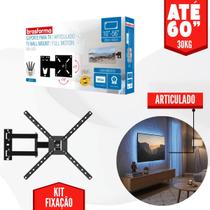 Suporte TV Articulado 3 Movimentos 10-60 Polegadas Parede Painel Reforçado + Kit Fixação Suporte TV Articulado 3 Movimentos 10-60 Polegadas Parede Painel Reforçado + Kit Fixação