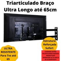 Suporte TV Articulado Braço Longo 60 65cm Sufort