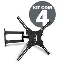 Suporte Tv Articulado lcd led Plasma 14 a 55" Polegadas para Parede Kit 4 Suporte Tv Articulado lcd led Plasma 14 a 55" Polegadas para Parede Kit 4