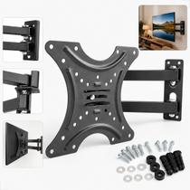 Suporte TV Articulado Parede Universal 14 a 42 Polegadas VESA 200x200 Até 35kg Com Kit Instalação