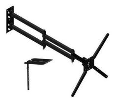 Suporte Tv Braço Longo 90cm Articulado + Bandeja P Receptor