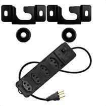 Suporte TV Fixo 13 a 70 Polegadas Universal Lcd Led + Extensão Tripolar 4 Tomadas Liga/Desliga