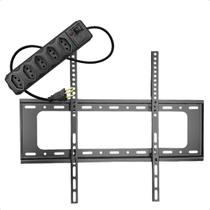 Suporte TV Fixo 40 a 80 Polegadas até 75kg e Extensão 5 Tomadas com Chave Ligar Desligar Suporte TV Fixo 40 a 80 Polegadas até 75kg e Extensão 5 Tomadas com Chave Ligar Desligar