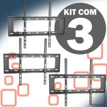 Suporte TV Fixo 40 a 80 Polegadas Universal Para Smart LED LCD 4K Parede Painel Kit 3 Suporte TV Fixo 40 a 80 Polegadas Universal Para Smart LED LCD 4K Parede Painel Kit 3