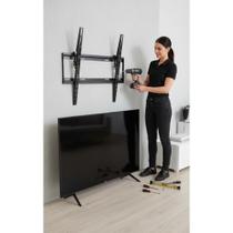 Suporte TV Fixo Inclinável 32-65" Slim Painel Parede Preto