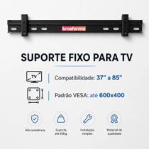 Suporte Tv Fixo Ultra Slim 37 A 85 Brasforma Até 60kg Suporte Tv Fixo Ultra Slim 37 A 85 Brasforma Até 60kg
