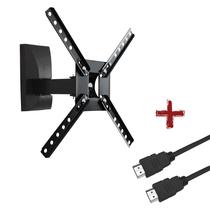 Suporte Tv Led Braço Reforçado Articulado Inclinável 10 17 24 27 32 40 43 50 55 Polegadas Com Cabo Hdmi Incluso - Brasforma