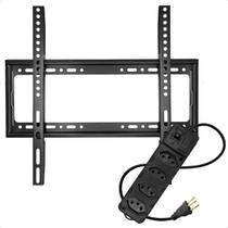 Suporte Tv Parede Fixa 23 a 63 Pol Até 50Kg Ultra Slim Com Régua Extensora 85cm 4 Entradas Bivolt