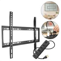 Suporte Ultra Slim Fixo de Parede 23 a 63 Pol Tv Painel Com Régua de Energia Filtro 5 Entradas 80cm