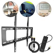 Suporte Universal de Tv 40 a 80 Pol Fixo Parede Ultra Slim Acompanha Cabo Hdmi 2m e Extensão de Energia 80cm Suporte Universal de Tv 40 a 80 Pol Fixo Parede Ultra Slim Acompanha Cabo Hdmi 2m e Extensão de Energia 80cm