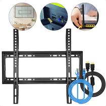 Suporte Universal Fixo Para Tv Painel 23 a 63 Polegadas Acompanha Cabo Hdmi 2m e Cabo de Rede 3m