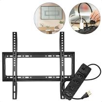 Suporte Universal Fixo Slim para TV 23 á 63 até 50 kg Filtro de Linha 4 Tomadas 85 cm incluso Kit Instalação Parede - Yara Suporte Universal Fixo Slim para TV 23 á 63 até 50 kg Filtro de Linha 4 Tomadas 85 cm incluso Kit Instalação Parede - Yara