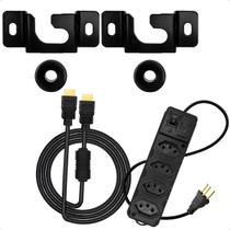 Suporte Universal Fixo Tv 13 a 70 Polegadas + Cabo HDMI Ultra HD + Extensão 4 Tomadas com Chave On/Off