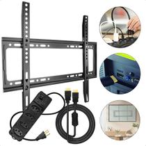 Suporte Universal Fixo Tv Smart 23 a 63 Pol Led Lcd Contém Cabo Áudio e Vídeo Hdmi 2m Com Filtro de Linha