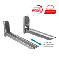 Suporte Universal para Fornos e Microondas com Haste Ajustável 28,4 a 41,4 cm, Suporte Até 30 kg, Prata, MW05SL, ELG